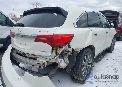 2016 Acura Mdx Technology Acurawatch Plus Packages/Technology Package from USA, damaged, VIN 5FRYD4H43GB054442